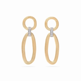 Marco Bicego Jaipur Link 18ct Yellow Gold Diamond Drop Earrings