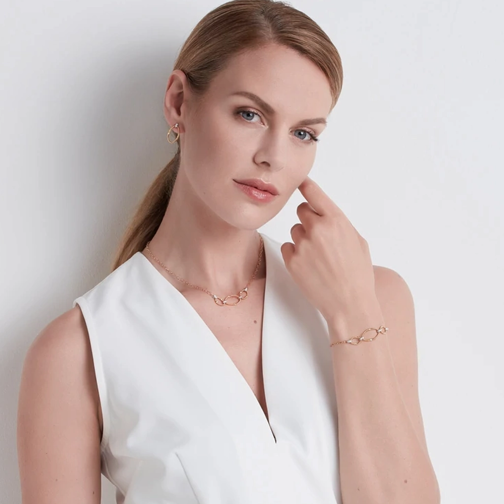 Marco Bicego Marrakech Onde 18ct Yellow Gold Diamond Necklace