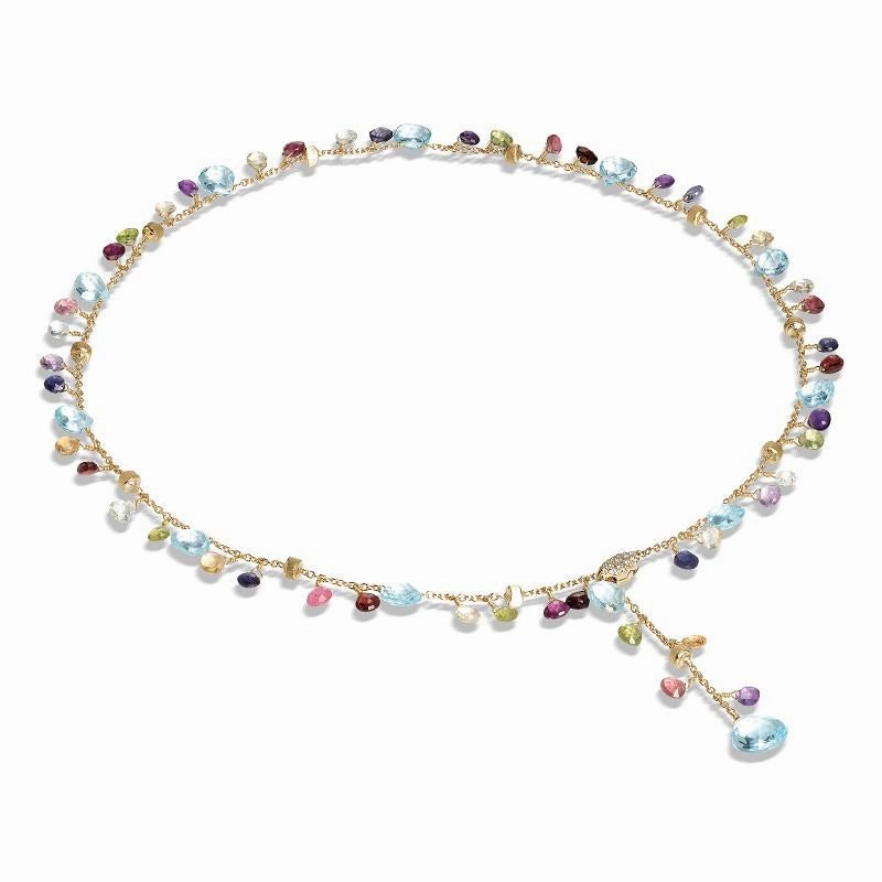 Marco Bicego Paradise 18ct Yellow Gold Mixed Stone Single Strand Necklace