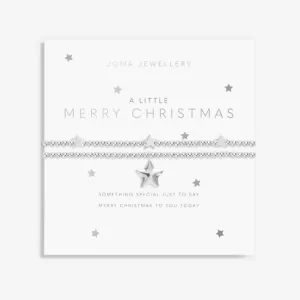 Merry Christmas Star Silver Bracelet 6451