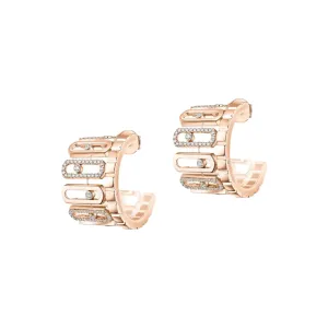 Messika Move Iconica 18ct Rose Gold 1.6ct Diamond Earrings
