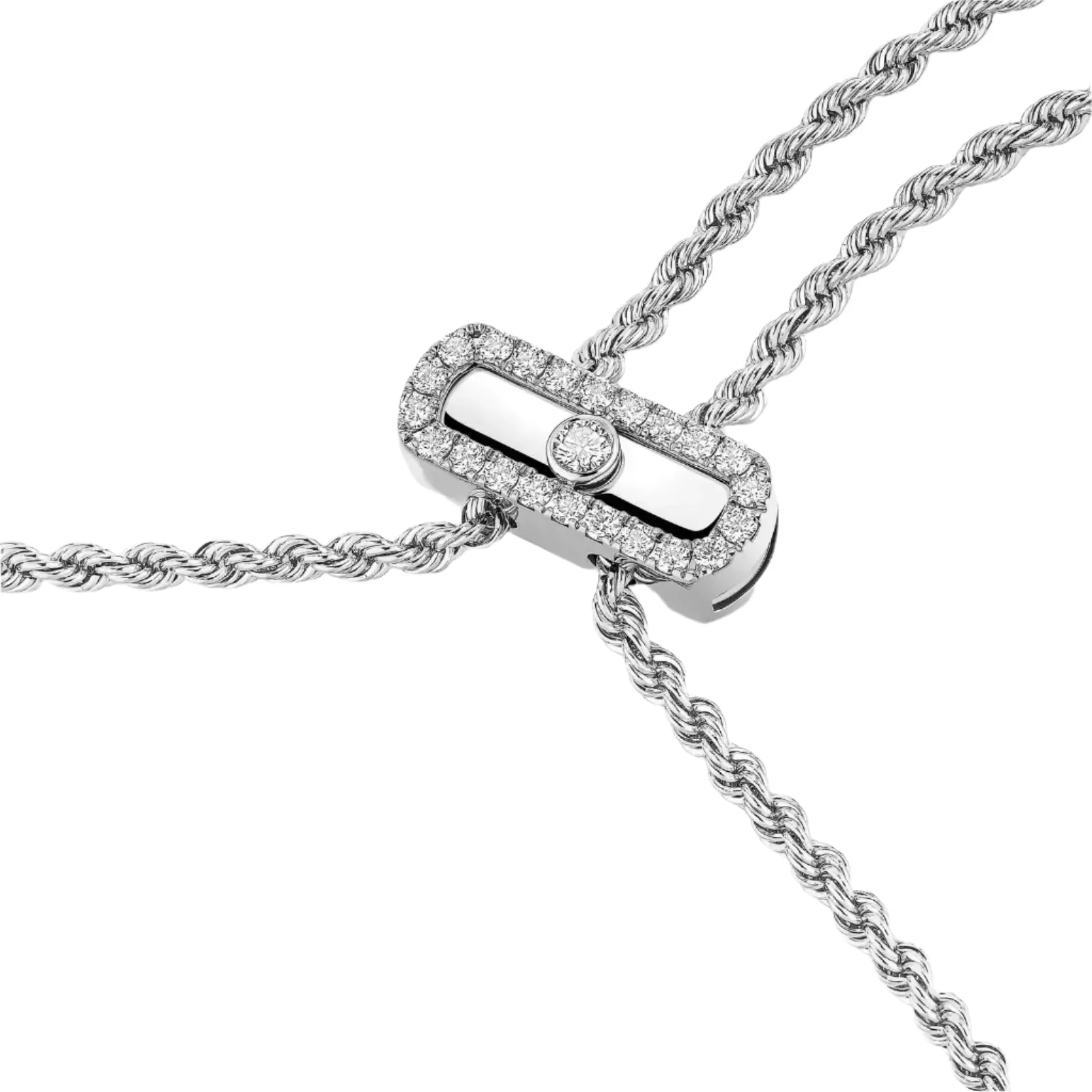 Messika Move Iconica 18ct White Gold 8ct Diamond Necklace
