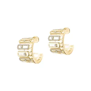 Messika Move Iconica 18ct Yellow Gold 1.6ct Diamond Earrings