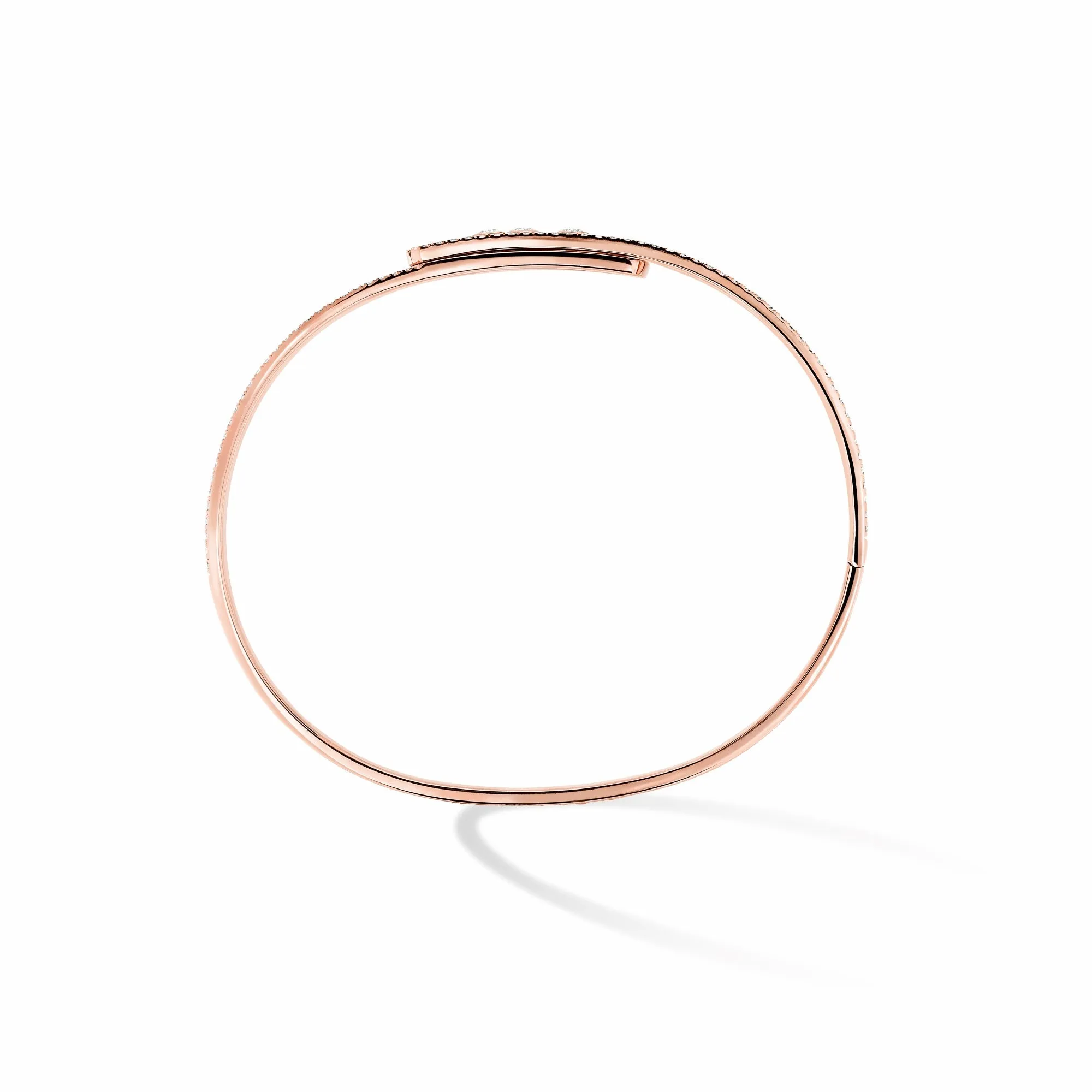 Messika Move Noa 18ct Rose Gold 2.30ct Diamond Pave Bangle