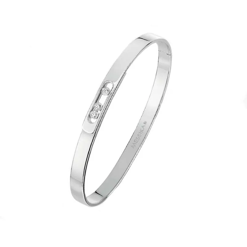 Messika Move Noa 18ct White Gold 0.11ct Diamond Bangle