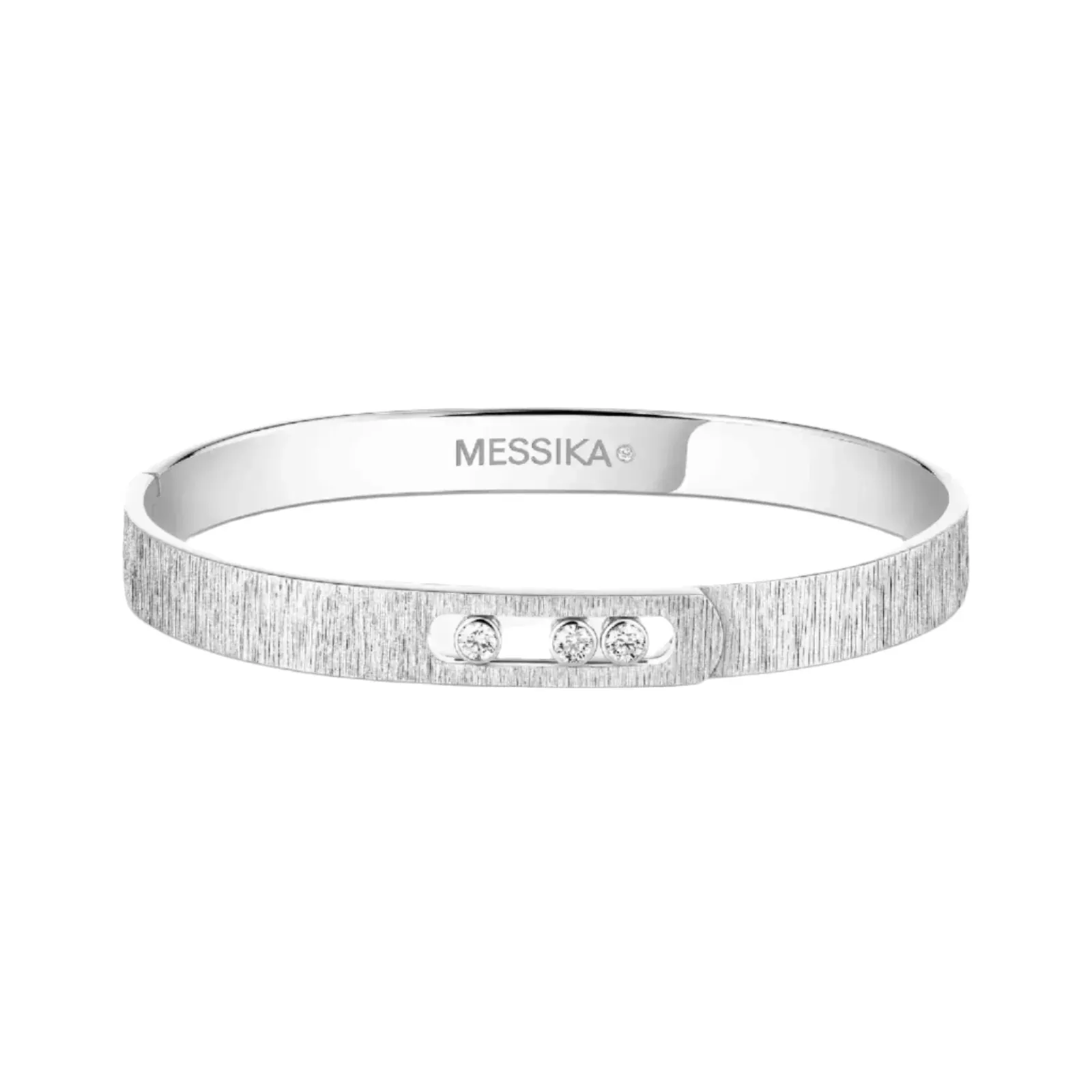 Messika Move Noa Cisel 18ct White Gold 0.15ct Diamond Bangle