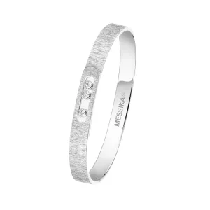 Messika Move Noa Cisel 18ct White Gold 0.15ct Diamond Bangle