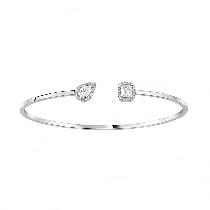 Messika My Twin Toi & Moi 18ct White Gold 0.40ct Diamond Bangle
