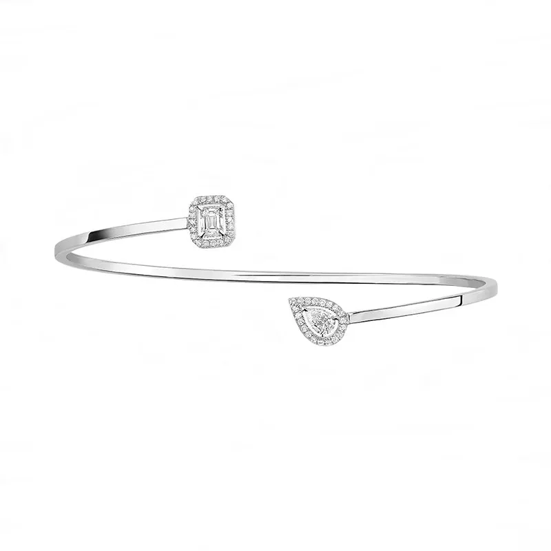 Messika My Twin Toi & Moi 18ct White Gold 0.40ct Diamond Bangle