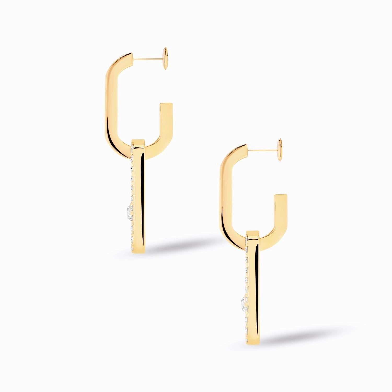Messika Move Link 18ct Yellow Gold 0.88ct Diamond Drop Earrings