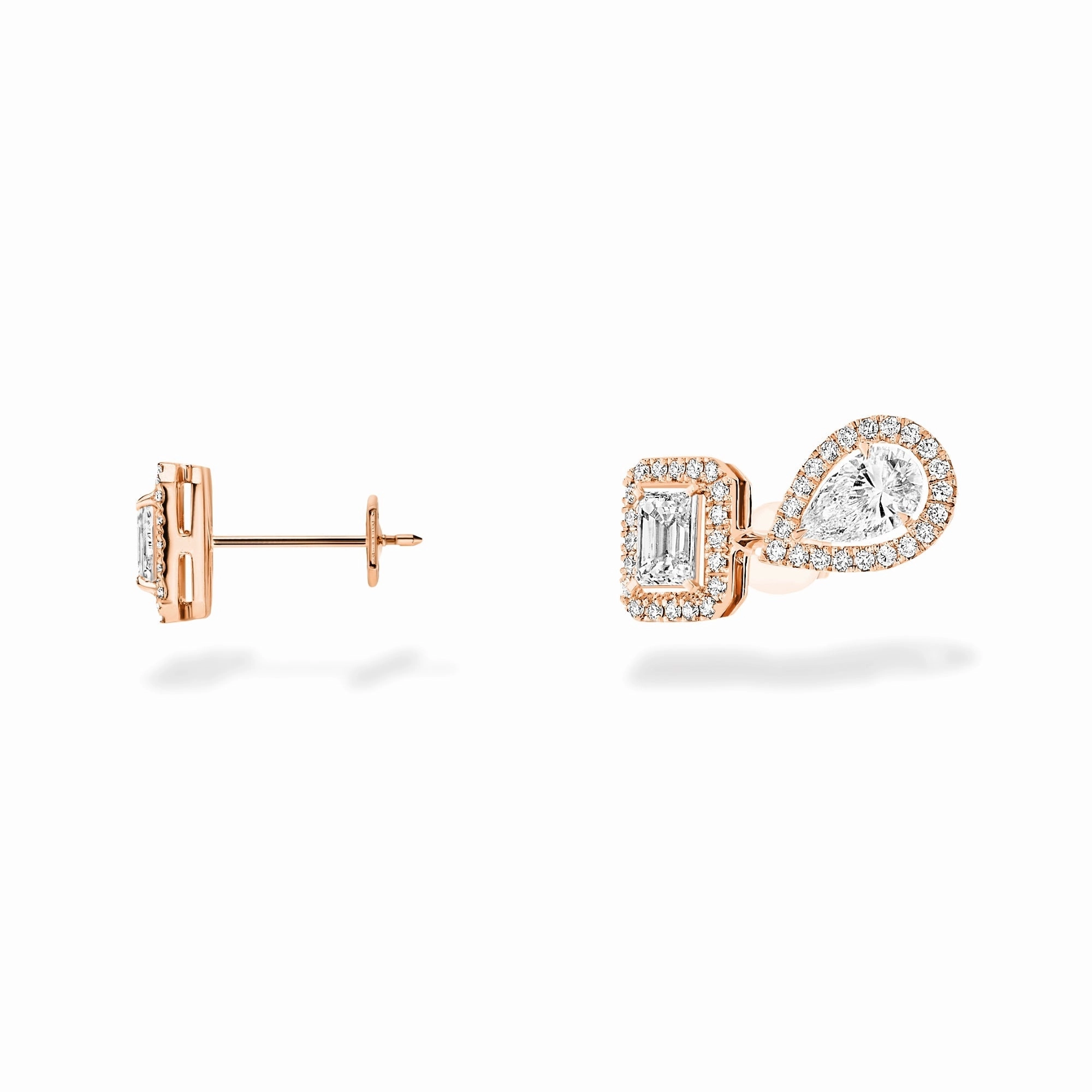 Messika My Twin 1   2 18ct Rose Gold 0.81ct Diamond Stud Earrings