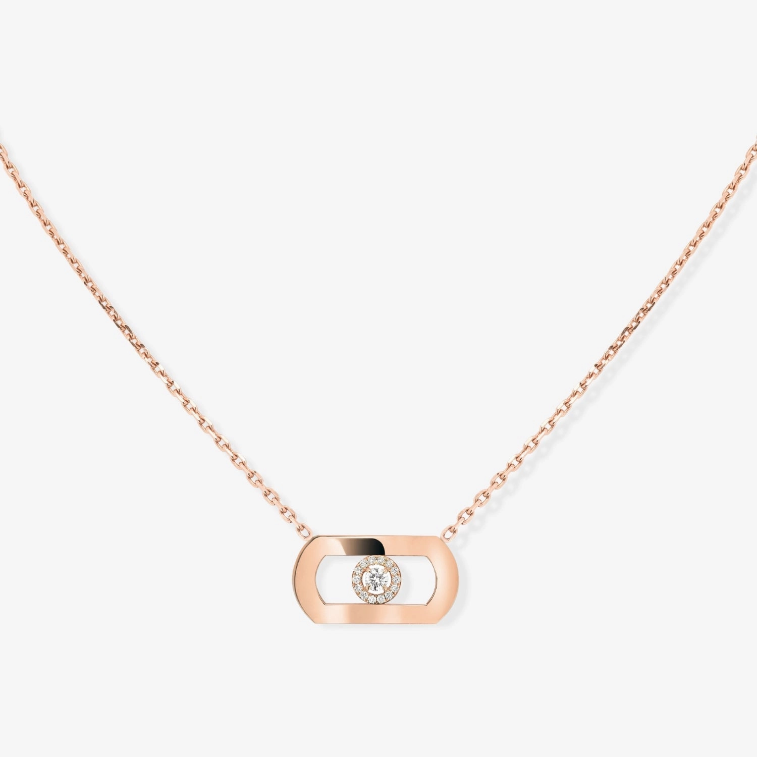 Messika So Move 18ct Rose Gold 0.12ct Diamond Necklace