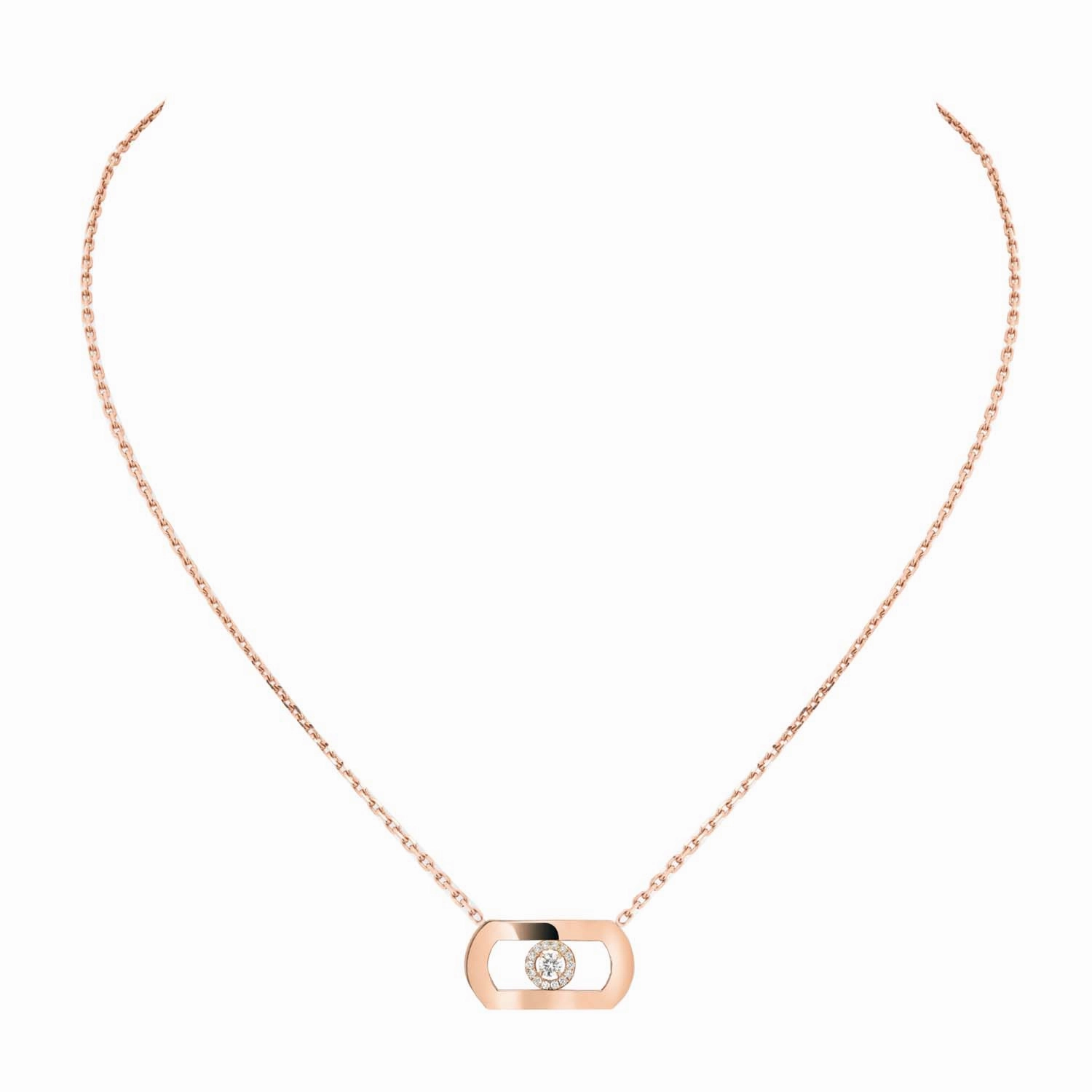 Messika So Move 18ct Rose Gold 0.12ct Diamond Necklace