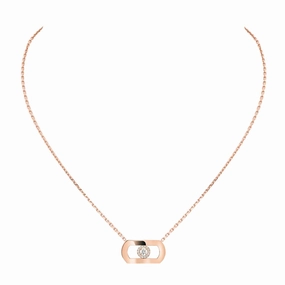 Messika So Move 18ct Rose Gold 0.12ct Diamond Necklace