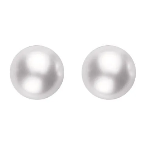 Mikimoto 18ct White Gold 6.5mm White Grade AA Pearl Stud Earrings