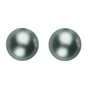 Mikimoto 18ct Yellow Gold 8mm A  Black South Sea Pearl Stud Earrings