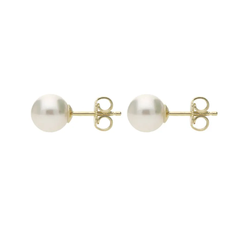 Mikimoto 18ct Yellow Gold Pearl Akoya Pearl Necklace & Stud Earrings Gift Set