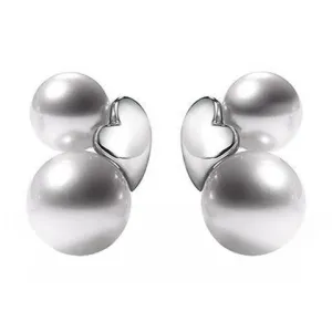 Mikimoto Precious Heart 18ct White Gold White Akoya Pearl Earrings