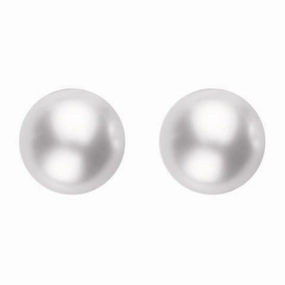 Mikimoto 18ct White Gold 6.5mm White Grade A Pearl Stud Earrings