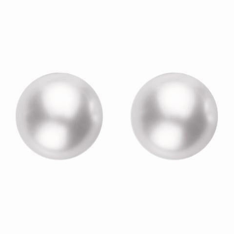 Mikimoto 18ct White Gold 6.5mm White Grade A Pearl Stud Earrings