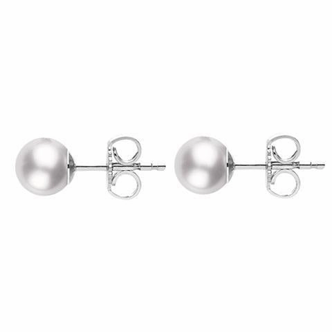 Mikimoto 18ct White Gold 6.5mm White Grade A Pearl Stud Earrings