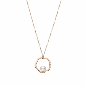 Mikimoto Cherry Blossom 18ct Rose Gold Akoya Pearl Pendant