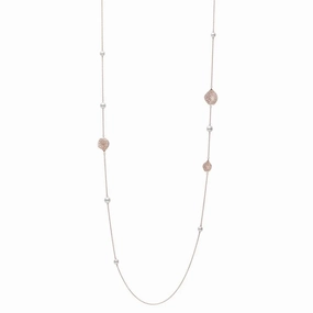 Mikimoto Les Petales Place Vendome Rose Gold Pearl Diamond Sautoir Necklace