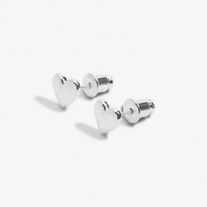 Mini Charms Heart Silver Plated Earrings 7054