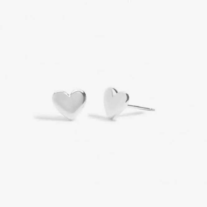 Mini Charms Heart Silver Plated Earrings 7054