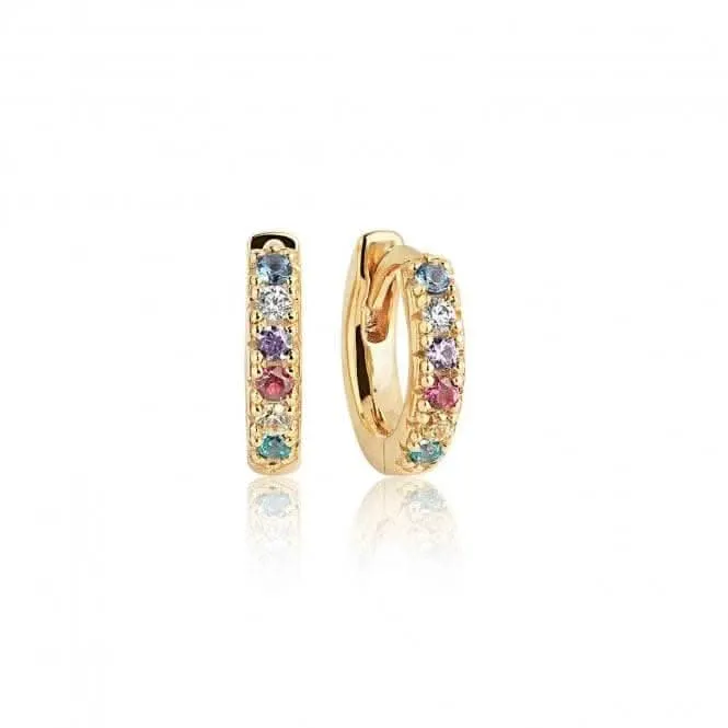 Multicoloured Zirconia Ellera Piccolo Earrings SJ-E1066-XCZ(YG)