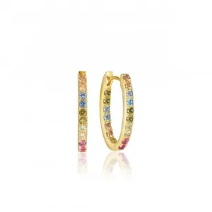 Multicoloured Zirconia Ellisse Piccolo Earrings SJ-E2312-XCZ-YG