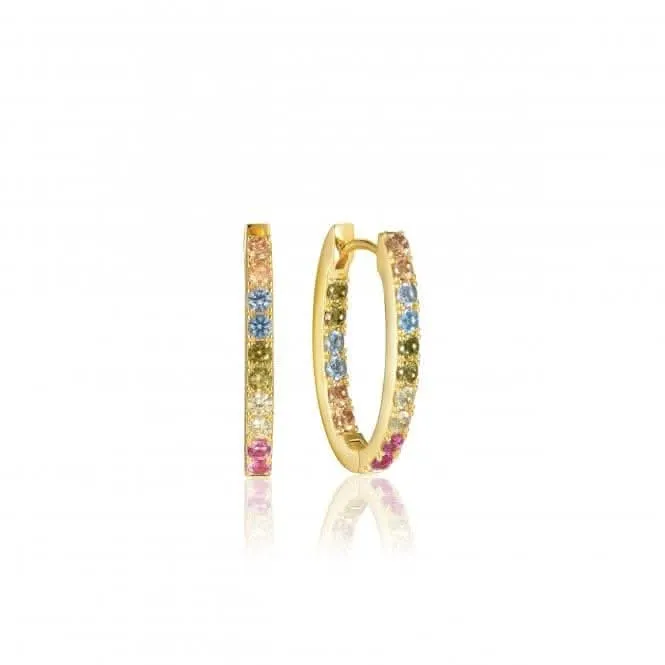 Multicoloured Zirconia Ellisse Piccolo Earrings SJ-E2312-XCZ-YG