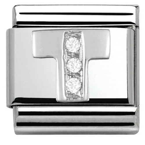 Nomination Charm Composable Classic Alphabet T Steel