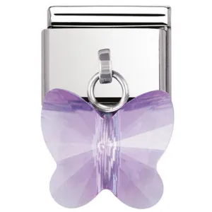Nomination Charm Composable Classic Links Violet Butterflies Steel