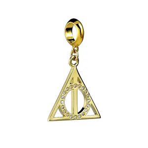 Official Harry Potter Gold Plated Sterling Silver Deathly Hallows Slider Charm