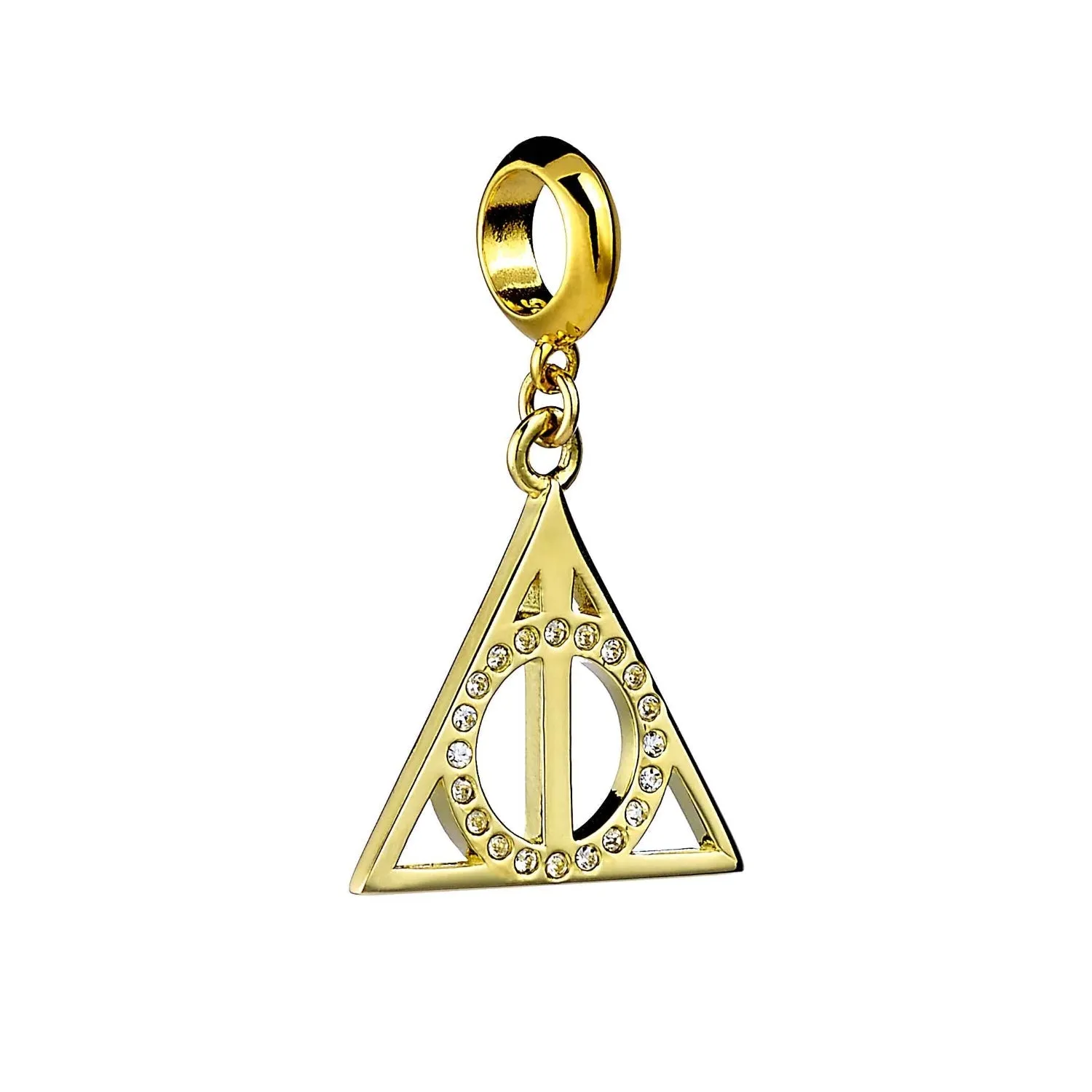 Official Harry Potter Gold Plated Sterling Silver Deathly Hallows Slider Charm