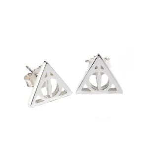 Official Harry Potter Sterling Silver Deathly Hallows Stud Earrings