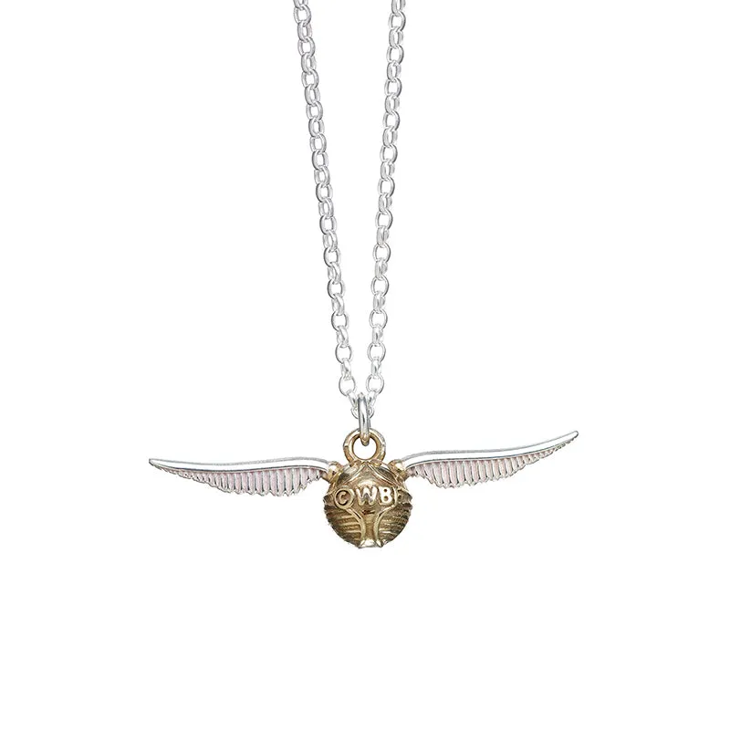 Official Harry Potter Sterling Silver Golden Snitch Charm Necklace