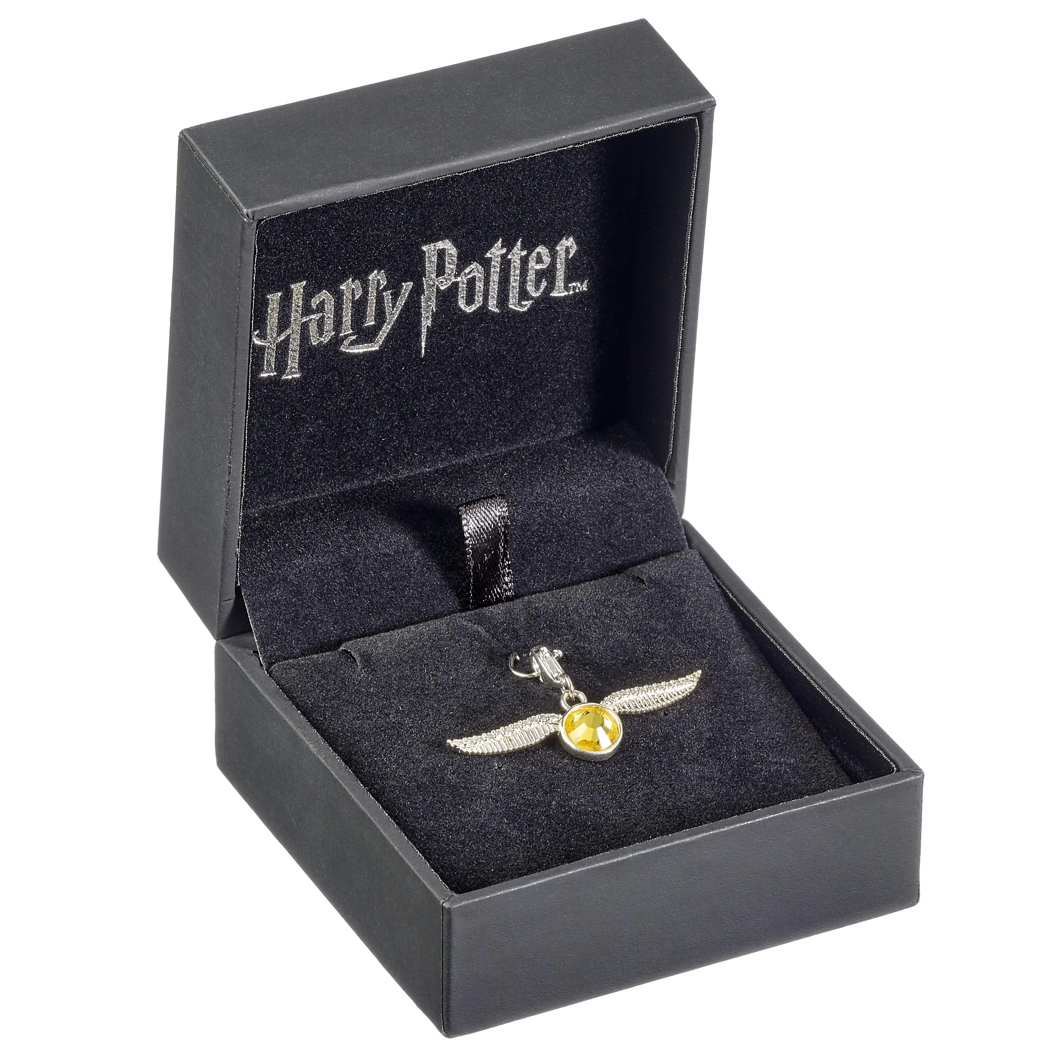 Official Harry Potter Sterling Silver Golden Snitch Embellished Clip On Charm