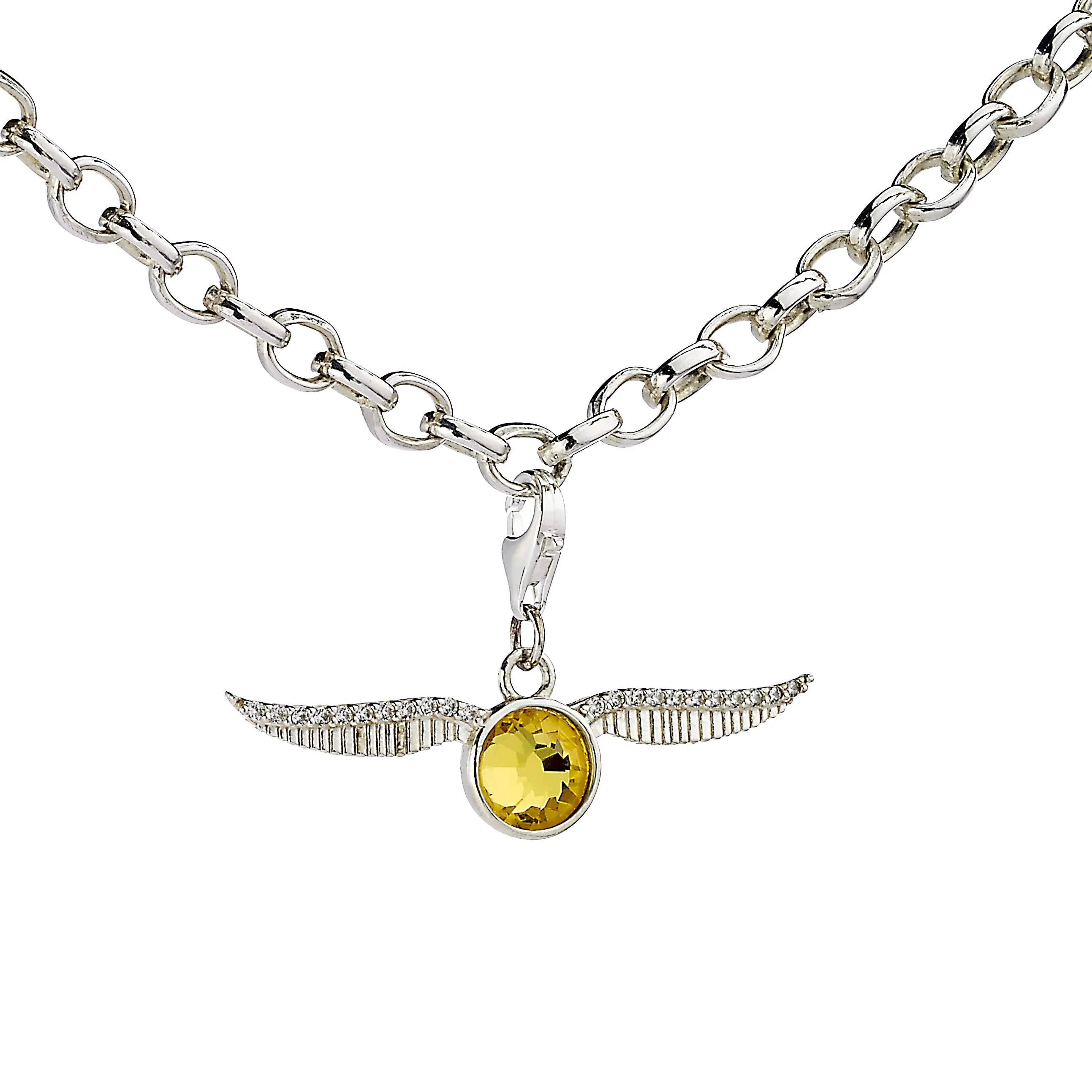 Official Harry Potter Sterling Silver Golden Snitch Embellished Clip On Charm