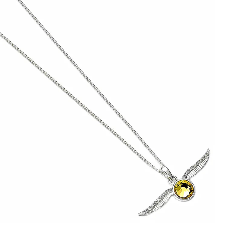 Official Harry Potter Sterling Silver Golden Snitch Embellished Necklace