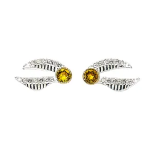 Official Harry Potter Sterling Silver Golden Snitch Embellished Stud Earrings