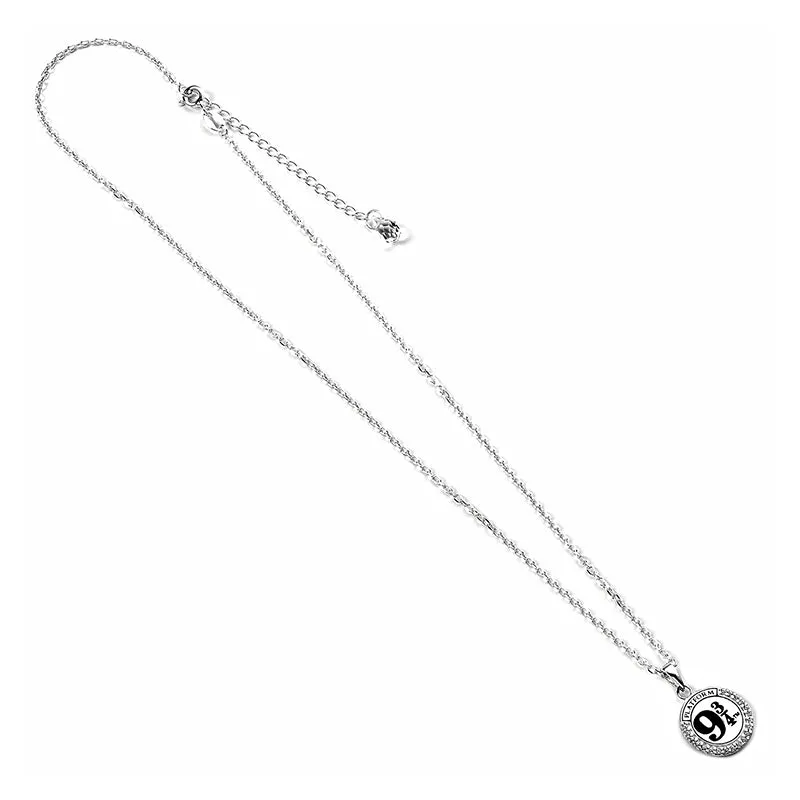 Official Harry Potter Sterling Silver Platform 9 3/4 Embellished Necklace