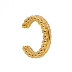 Organic Ball Gold Plated Ear Cuff C170
