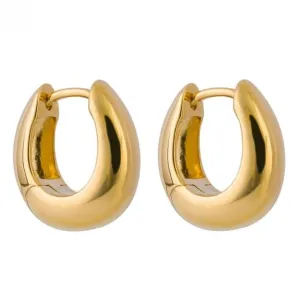 Organic Gold Plated Hoop Earrings E6241
