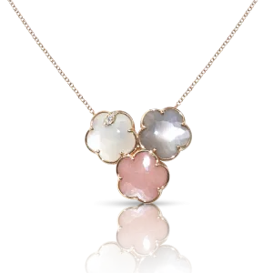 Pasquale Bruni Bouquet Lunaire 18ct Rose Gold Diamond Moon Gems Necklace D