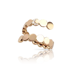 Pasquale Bruni Luce 18ct Rose Gold Diamond Crossover Ring
