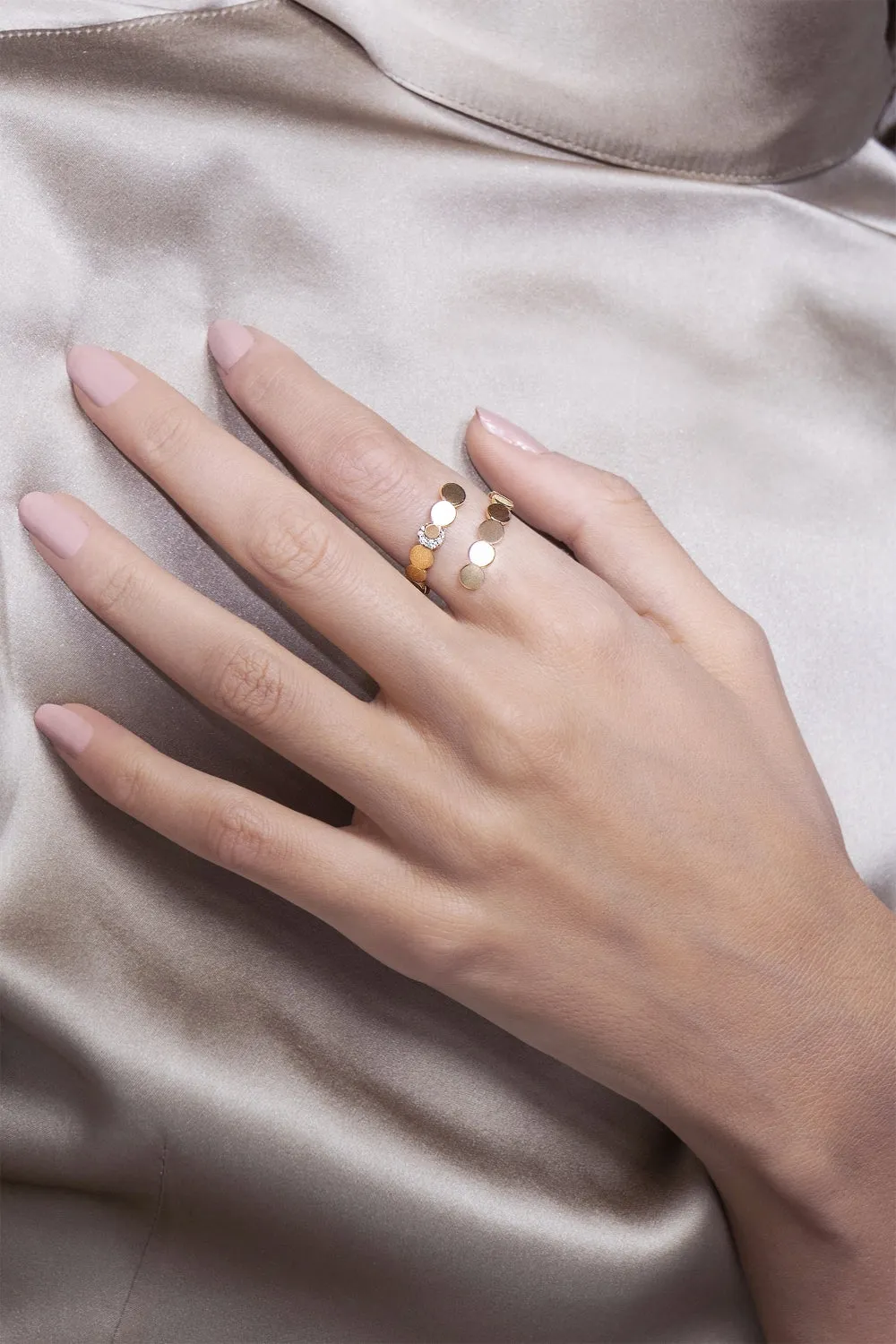 Pasquale Bruni Luce 18ct Rose Gold Diamond Crossover Ring