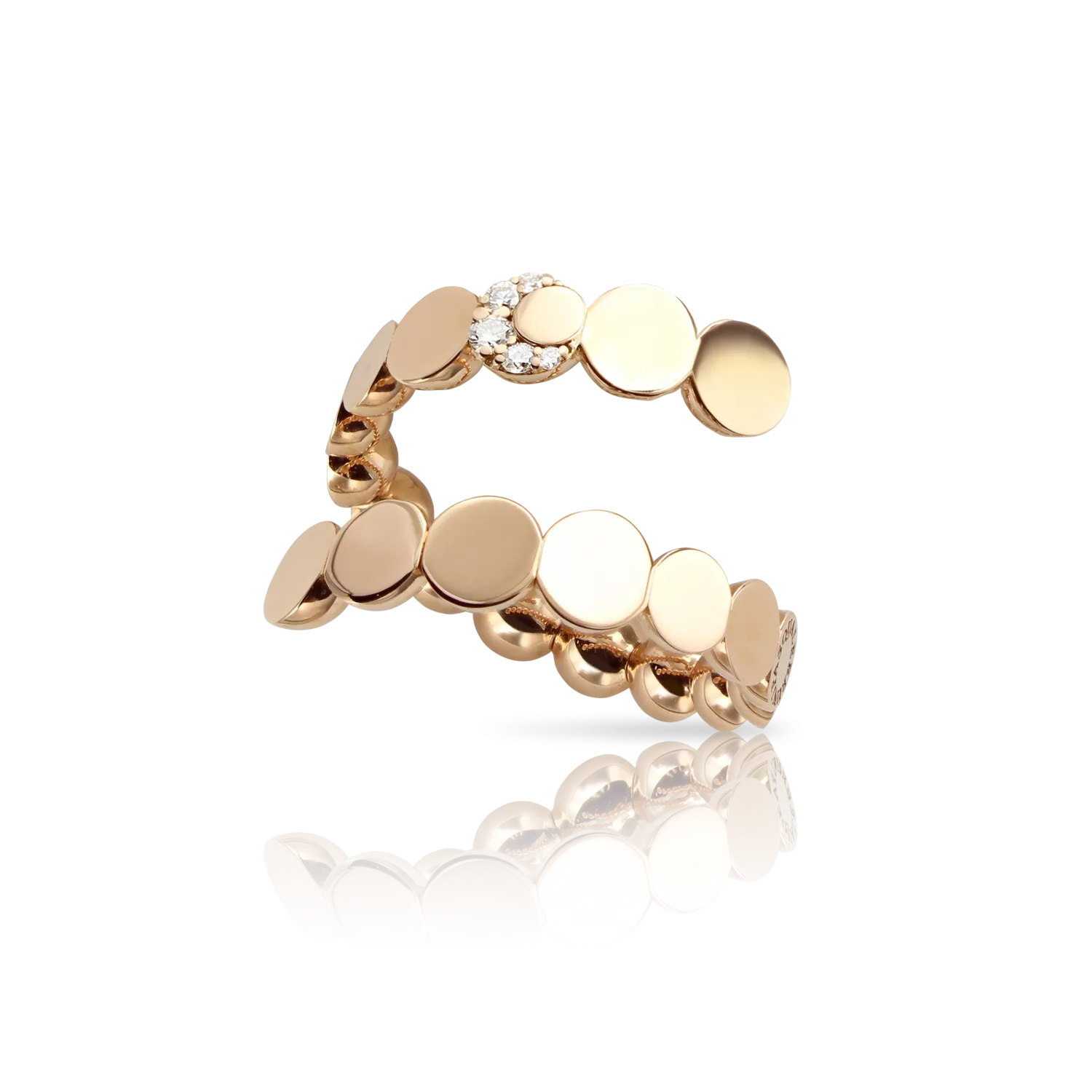 Pasquale Bruni Luce 18ct Rose Gold Diamond Crossover Ring