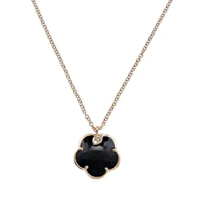 Pasquale Bruni Petit Joli 18ct Rose Gold White and Champagne Diamond Onyx Necklace